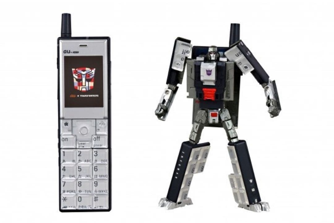 au ×トランスフォーマー オプティマスプライム バンブルビー メガトロン