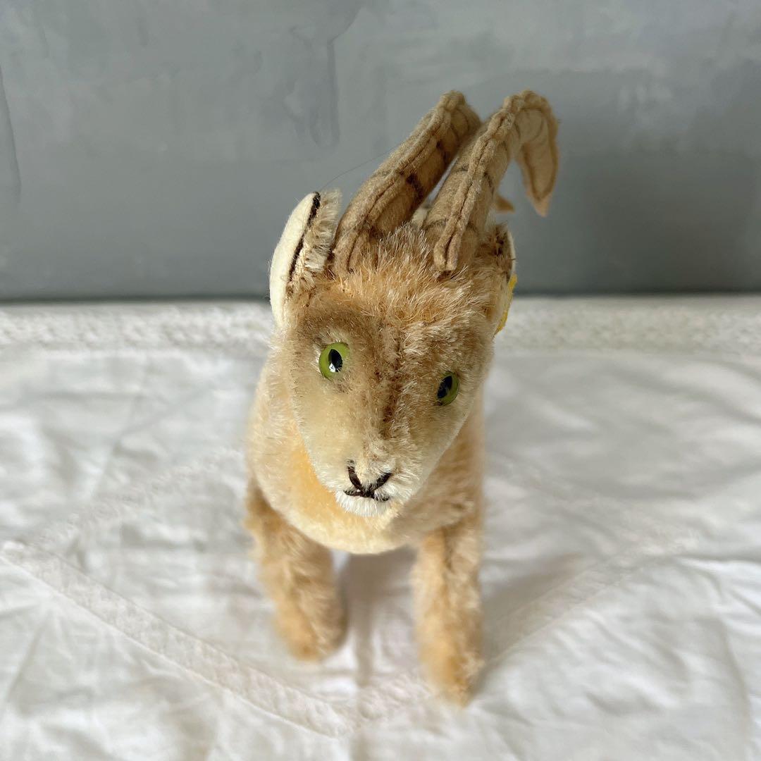 1960s シュタイフ 山羊 ヤギ バッジ付 ドイツ ヴィンテージ アンティーク