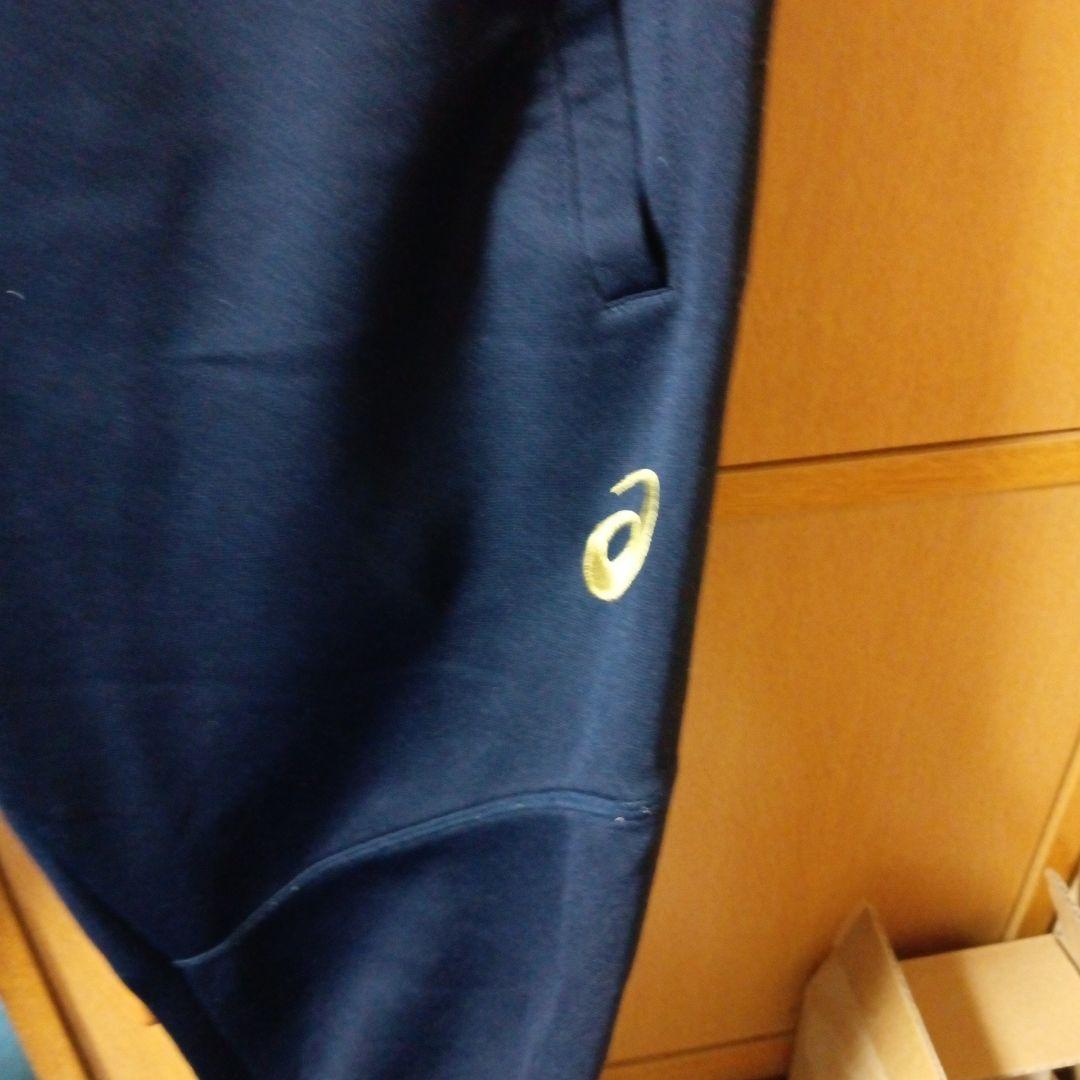 アシックス千葉中央学院 セットアップ ジャージ ＆ロングパンツネイビー Lサイズ