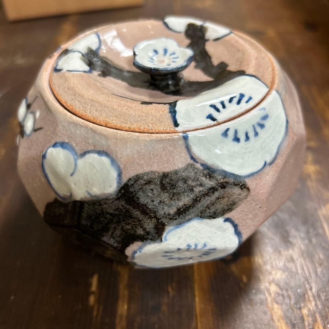 乾山写　蓋物　白梅　京焼　清水焼　美術品　工芸品