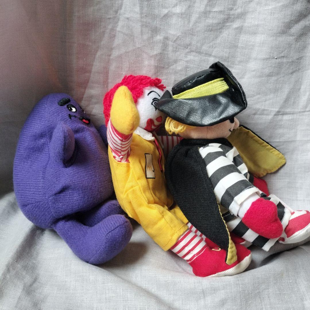 マクドナルド ぬいぐるみセット　ロナウド　グリマスハンバーグラー　アメリカン雑貨