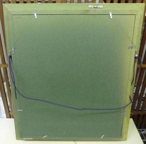 真作保証 藤本俊子　野原にて 草原　昭和44年　油絵　額縁52㎝×60㎝　北海道