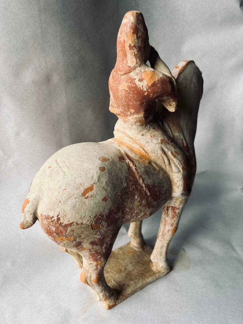 中国 加彩 騎馬人物