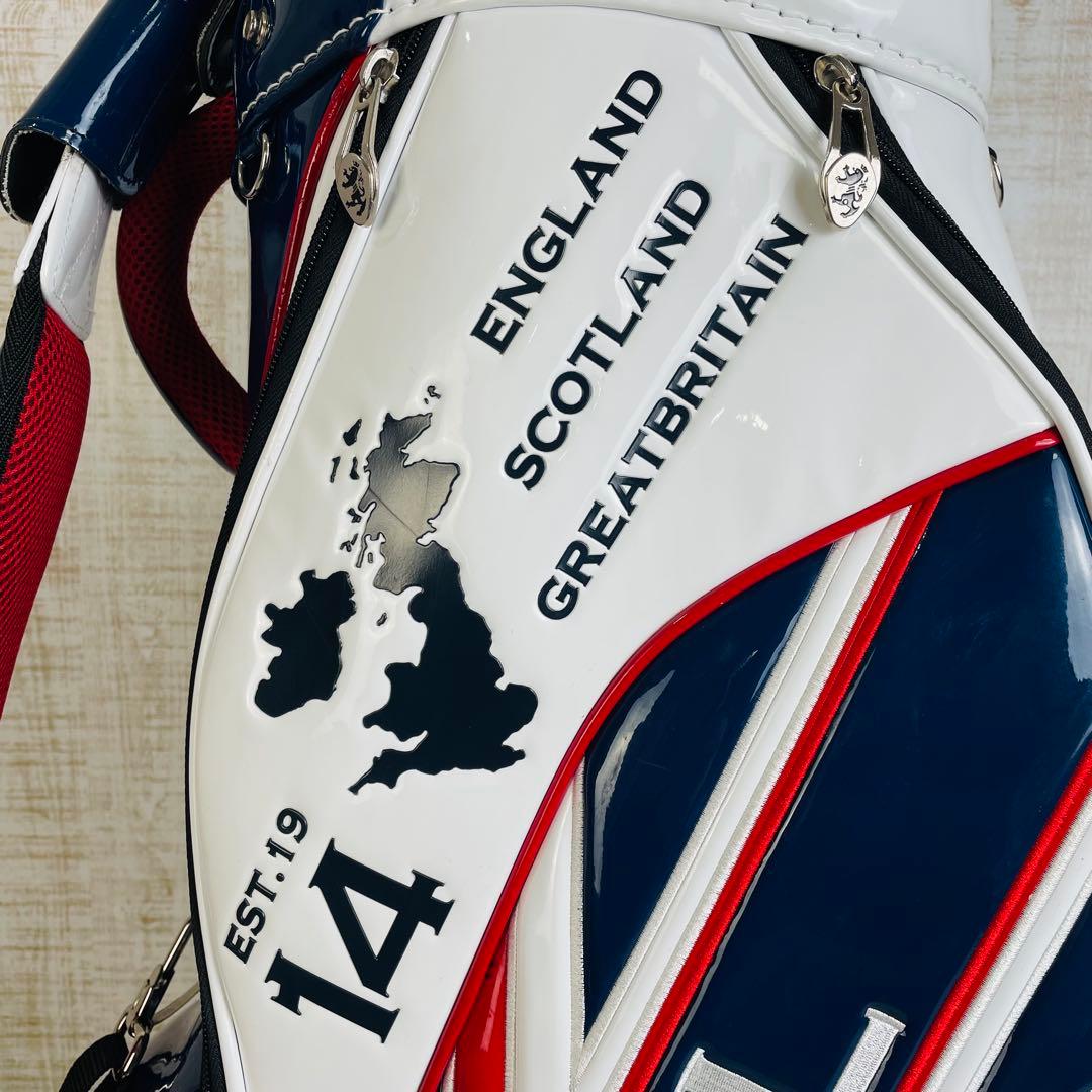 Admiral アドミラル　エナメル　トリコロール　キャディバッグ　9.0型