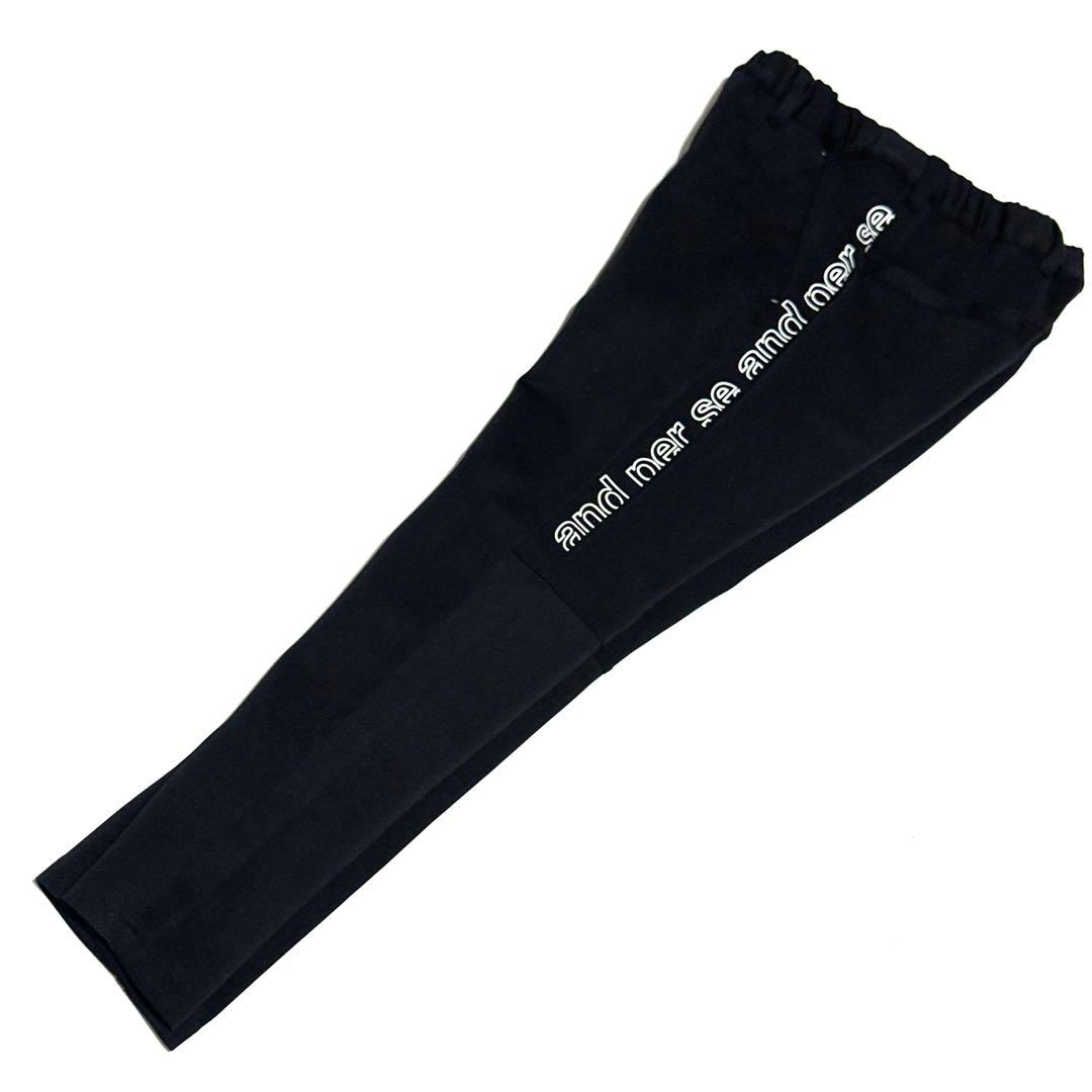 状態良好 アンパスィ ロゴ入りストレッチパンツ ブラック 伸縮性快適 サイズM