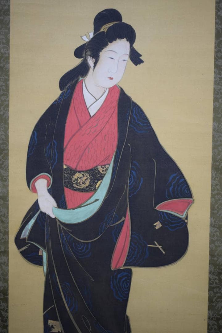 不詳/作者不明/美人画/浮世絵/布袋屋掛軸HH-558