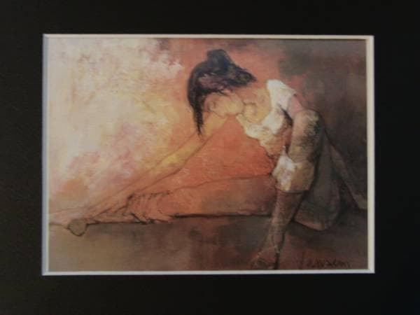 ジャンセン 「稽古する踊り子・オレンジ色の基調」、繊細、可憐、希少画集画