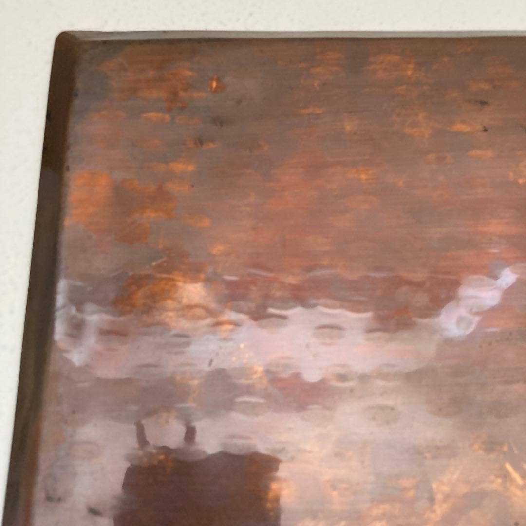 煎茶道具　銅製　打ち出し　急須盆