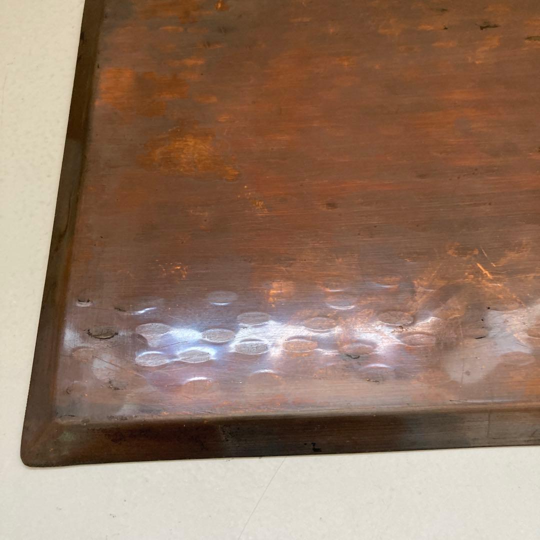 煎茶道具　銅製　打ち出し　急須盆