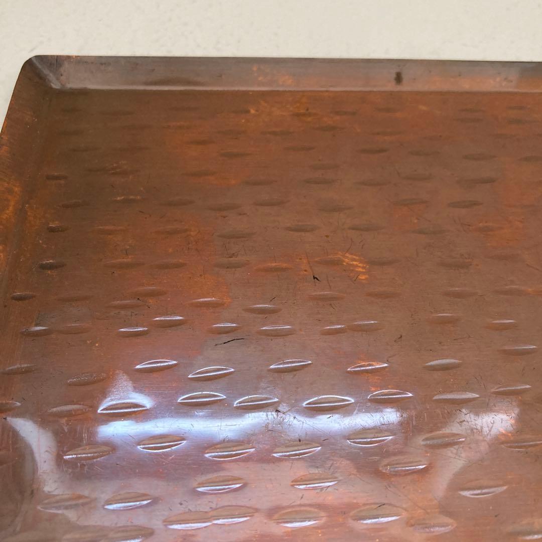 煎茶道具　銅製　打ち出し　急須盆