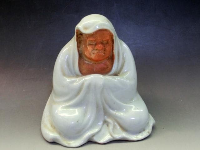 置物■達磨 白磁 だるま オブジェ 古玩 唐物 中国 古美術 時代物 骨董品■