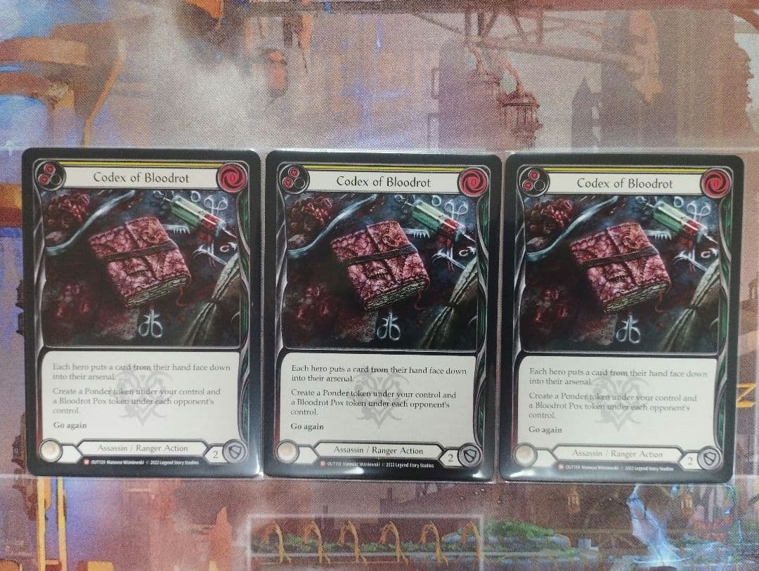 FAB codex of Bloodrot 3枚セットNF　英語版