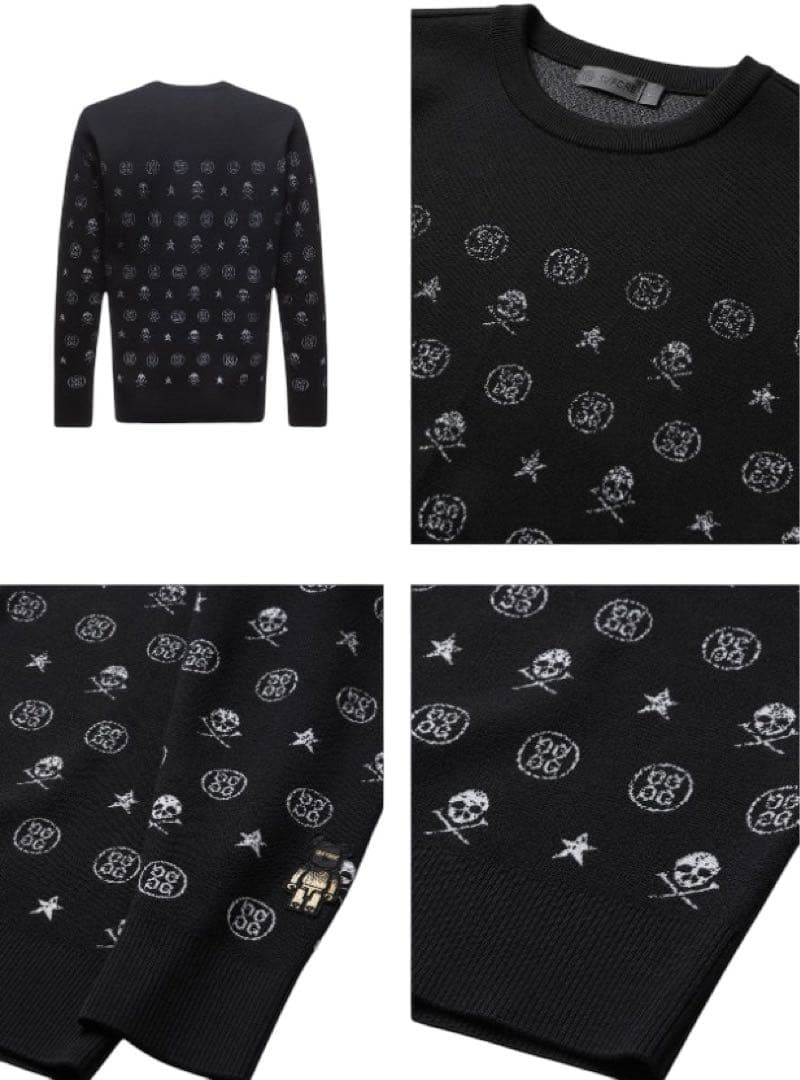 新品未使用新作G/FOREジーフォアメンズジャガードセーターsizeL