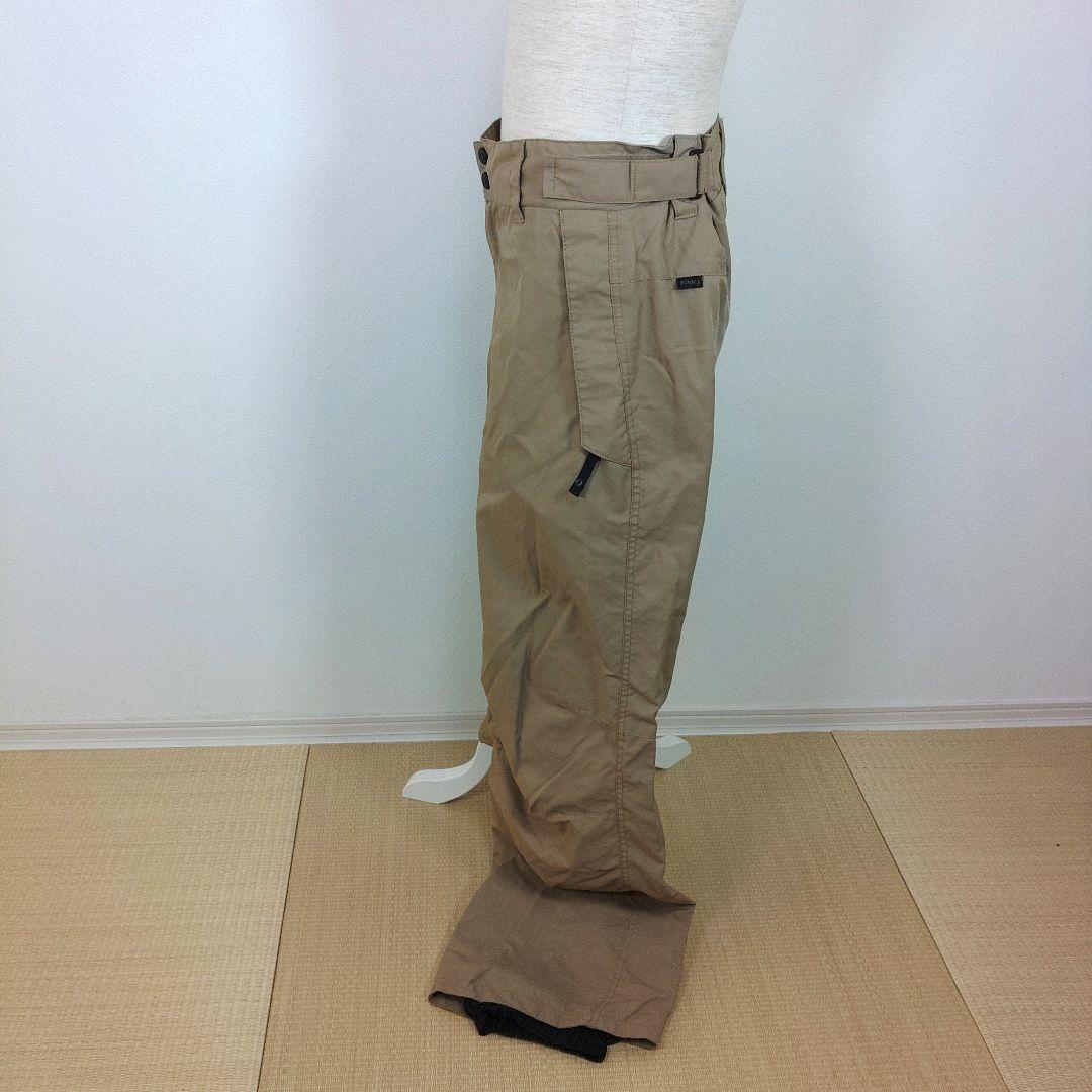 クイックシルバー　メンズ　XL　スノーボードウェア　上下　ベージュ　チェック柄