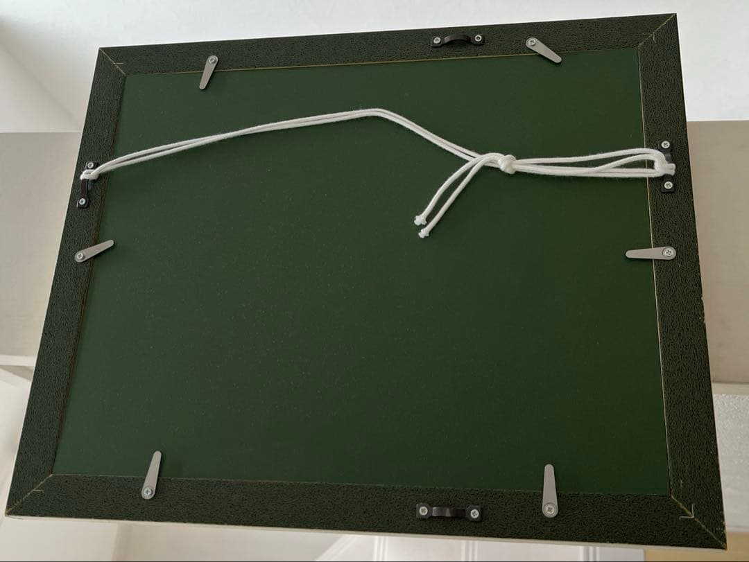 渡辺あきお　版画　雲に願いを　猫　ダイヤモンドスクリーニング