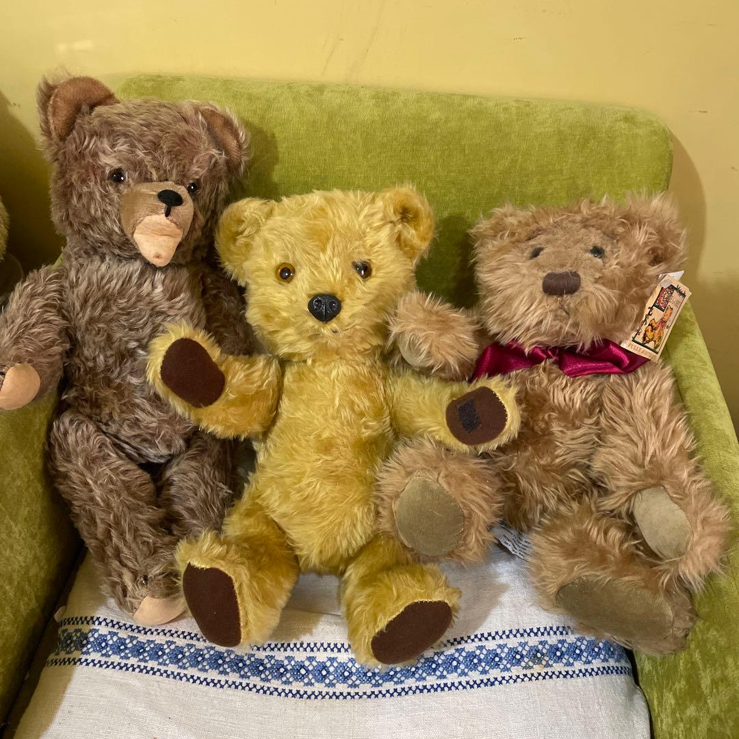 588イギリスベア、アンティーク、ビンテージ3体可愛い子チャドも