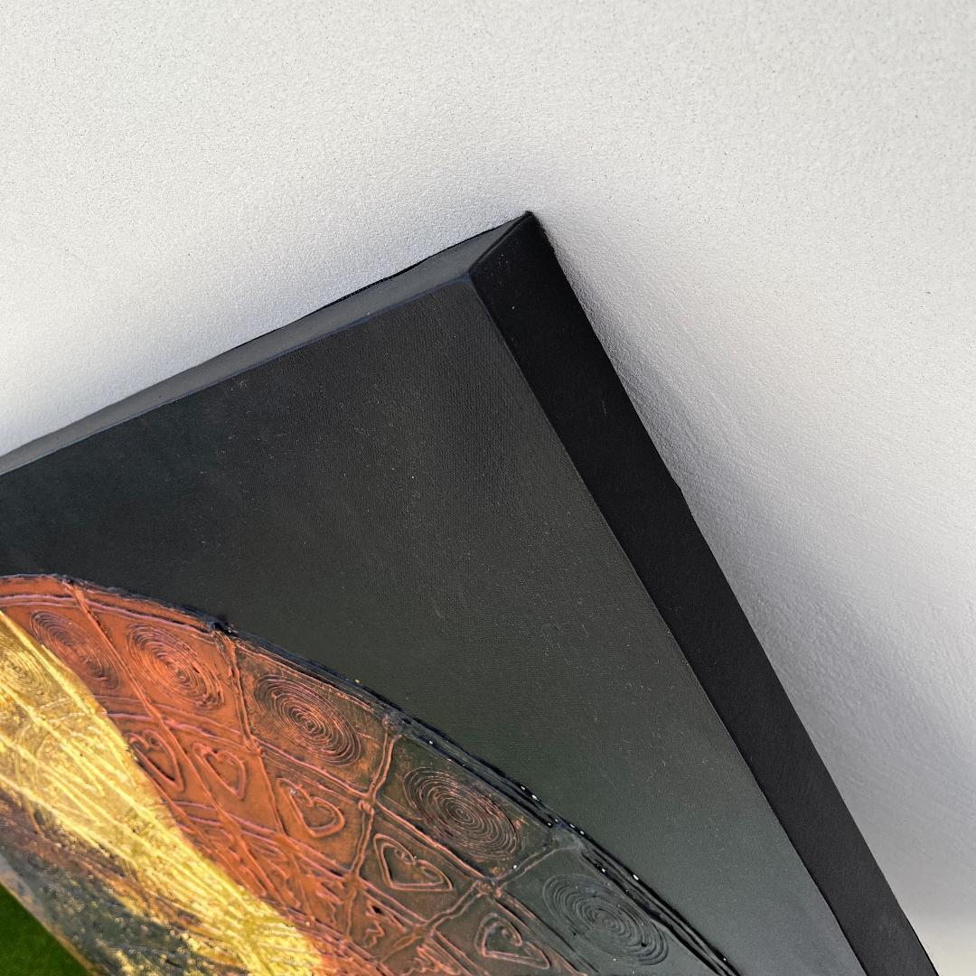 壁掛けアートインテリア モダン現代アート作品 大きな絵 90cm×90cm