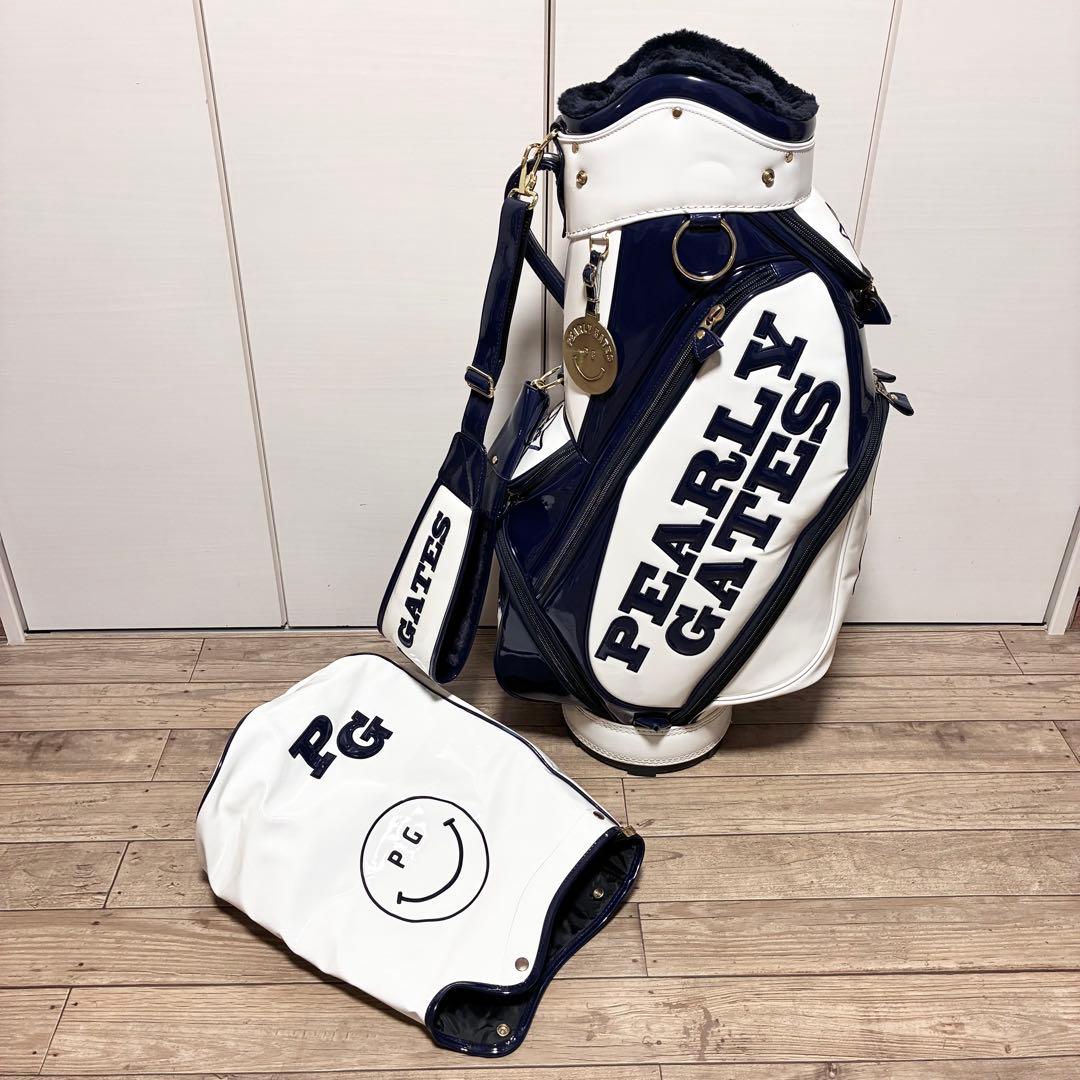 PEARLY GATES キャディバッグ ネイビー/ホワイト