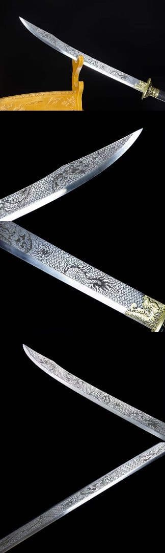 江龍大刀-高性能マンガン鋼 古兵器   武具　刀装具　日本刀　模造刀   居合刀