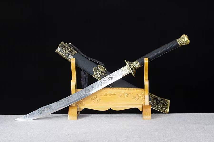 江龍大刀-高性能マンガン鋼 古兵器   武具　刀装具　日本刀　模造刀   居合刀