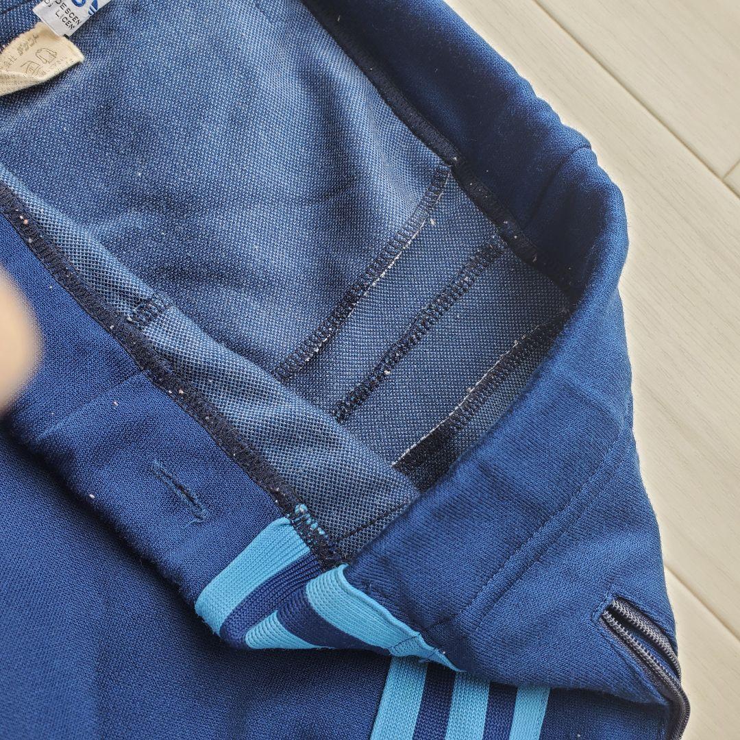 70s ａｄｉｄａｓ アディダス トラックパンツ ジャージパンツ ライン 紺