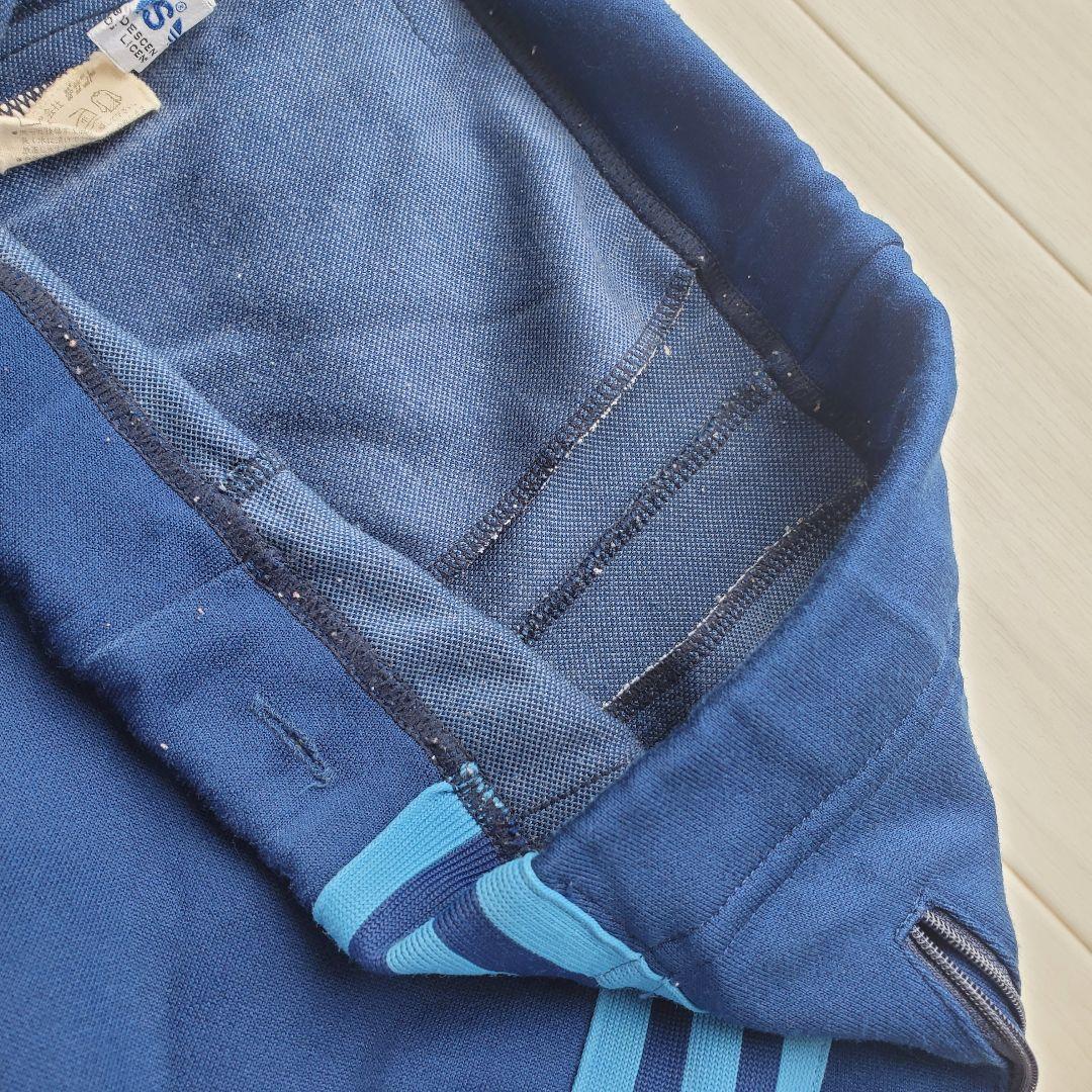 70s ａｄｉｄａｓ アディダス トラックパンツ ジャージパンツ ライン 紺