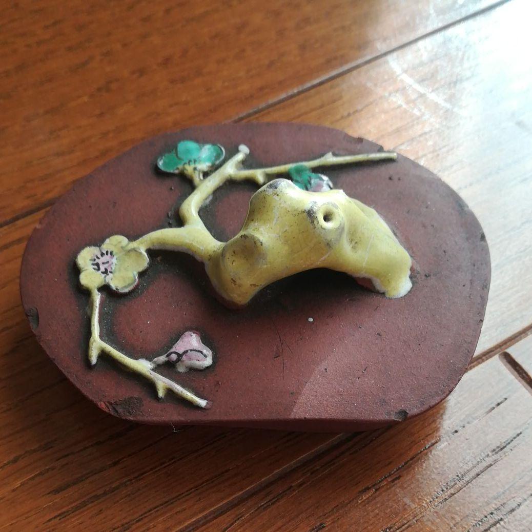 宜興紫砂　梅花壷