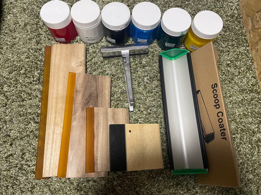 シルクスクリーン セット　スキージー インク などなど