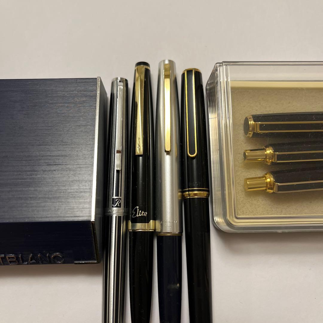 y*n様 万年筆　まとめ売り　パイロット　エリート　モンブラン　プラチナ　18k
