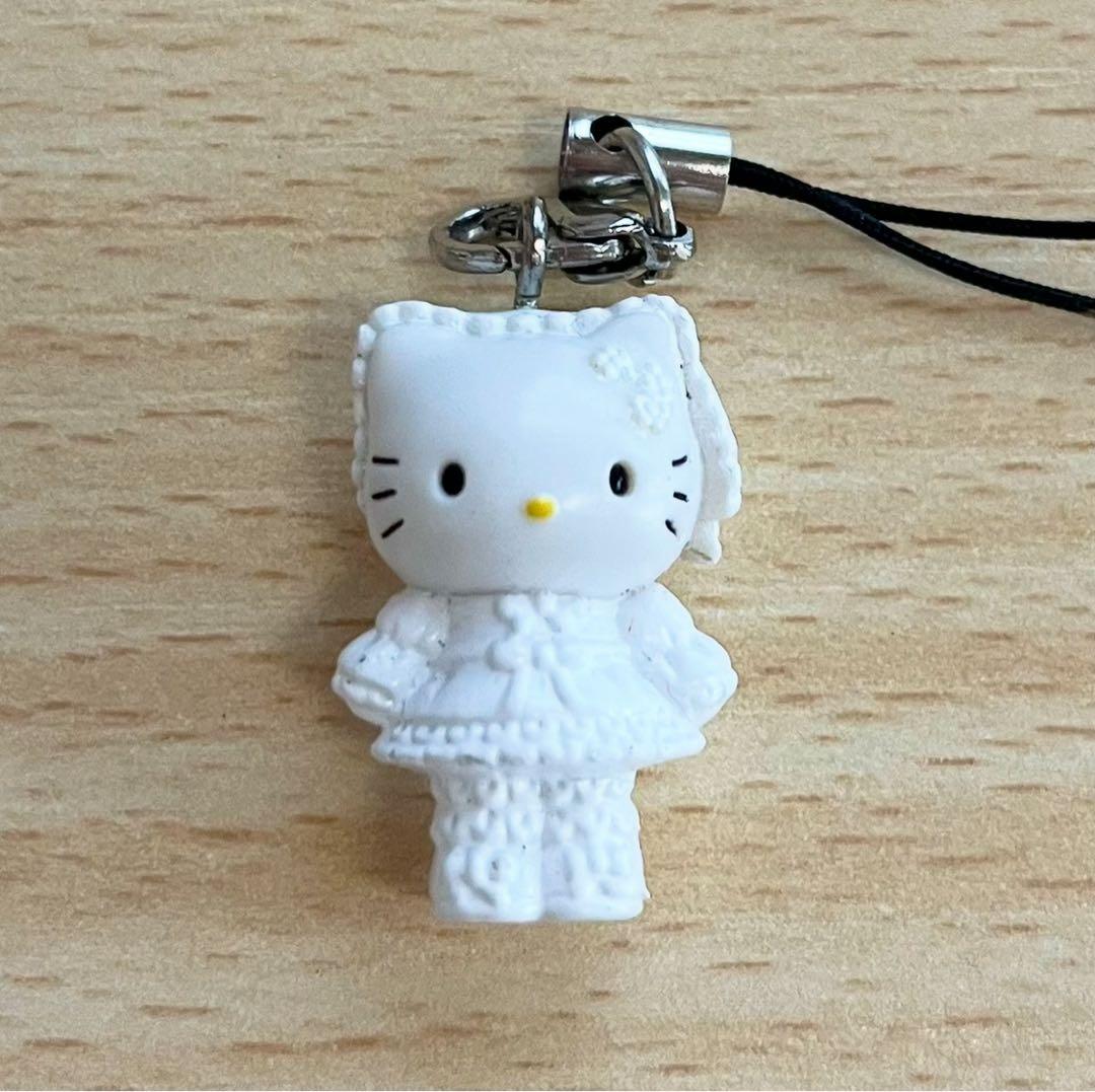 【超激レア！】 平成レトロ！ ハローキティ ロリータ　白ドレス　根付けマスコット