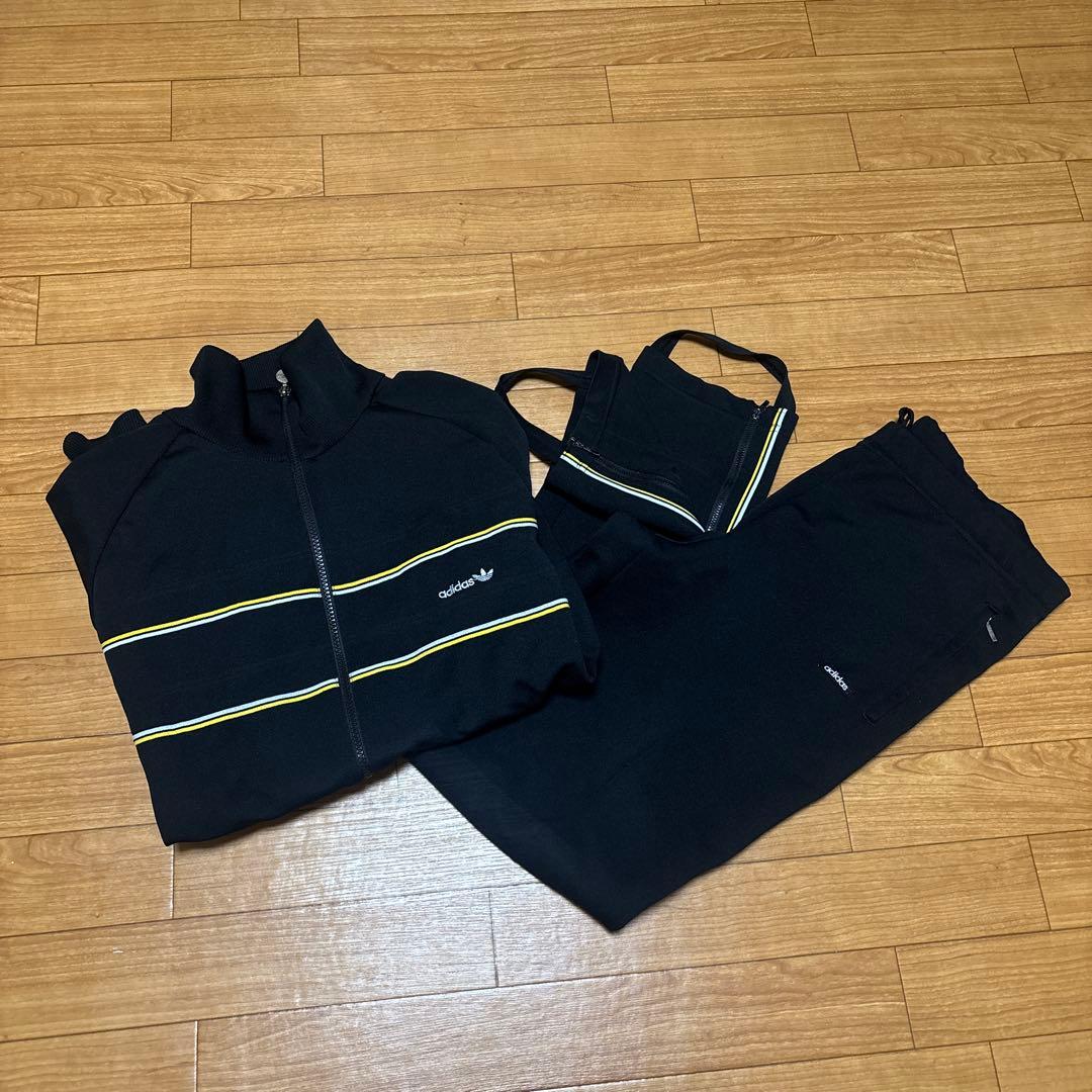 adidas ジャージ上下セット 黒　西ドイツ　デサント