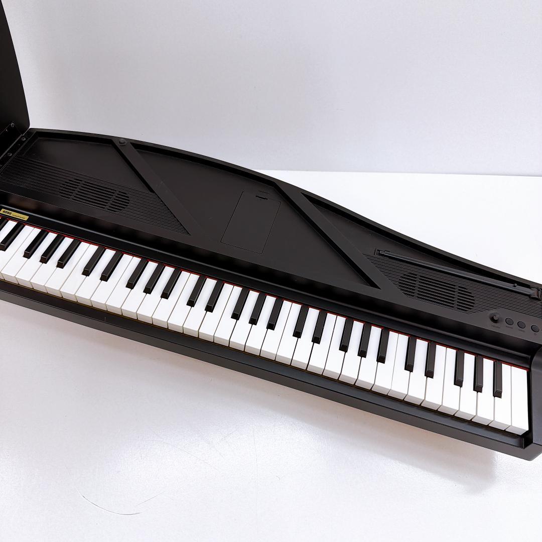 【良品】KORG コルグ MICROPIANO マイクロピアノ 黒 蓋　ペダル付