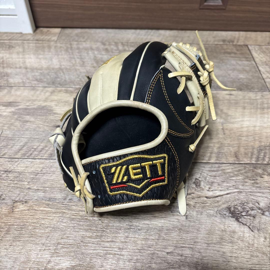 ZETT 軟式野球グローブ 黒/ベージュ
