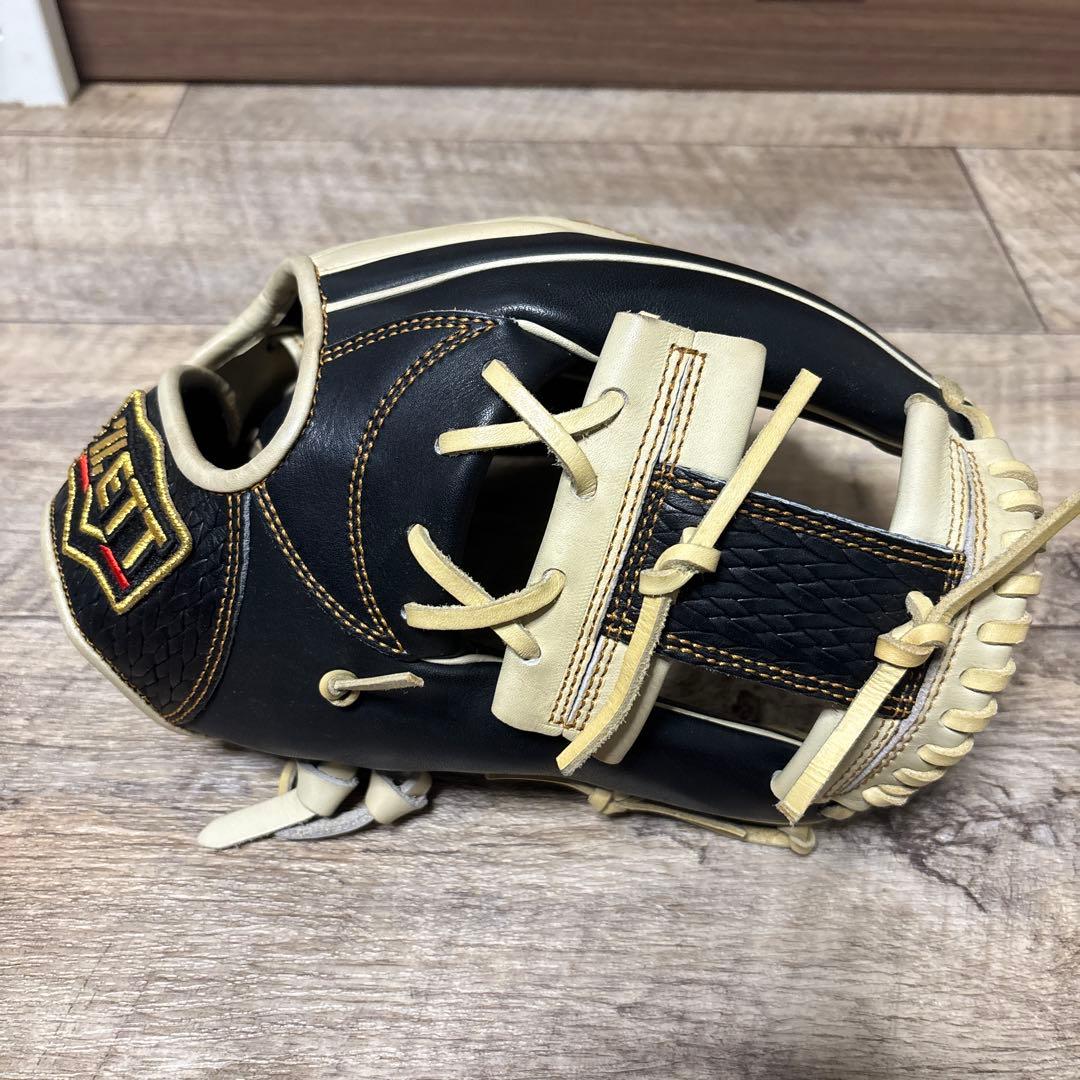 ZETT 軟式野球グローブ 黒/ベージュ