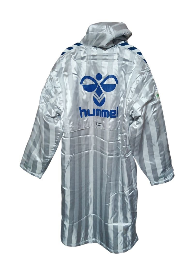 横浜FC hummel シルバー ストライプ ベンチコート 古着