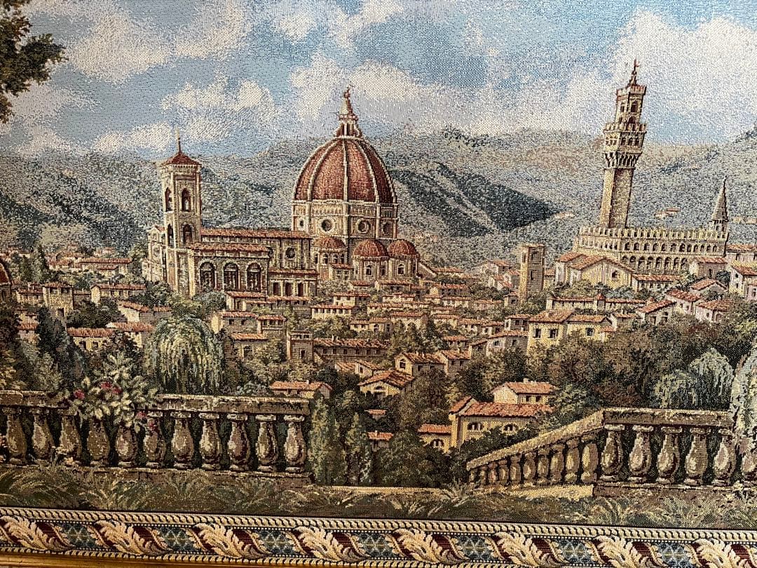 ゴブラン織り　イタリア製　絵画　寸法　縦78cm 横114cm 厚み4cm