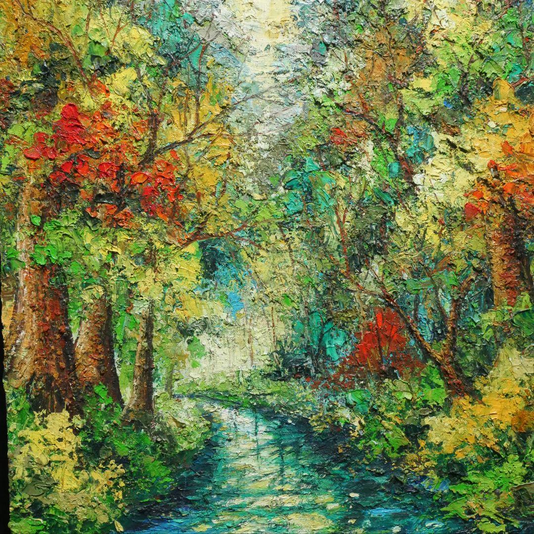 油絵 油彩 油彩画 絵 絵画 【色彩の森】