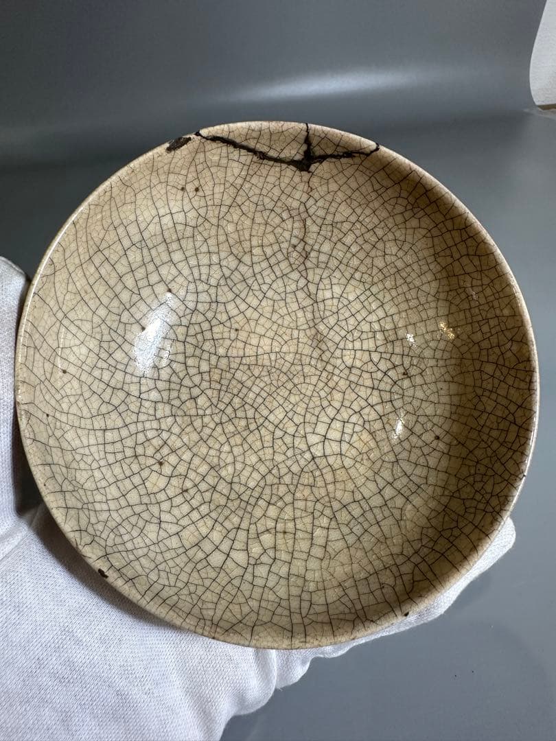 中国 仿哥釉 碗 八客