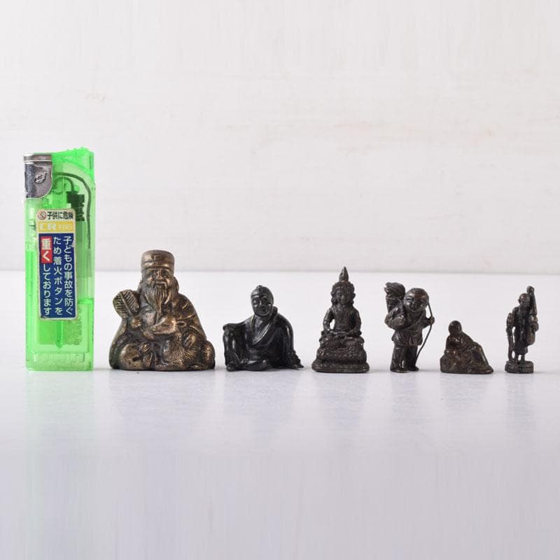 中国　古銅　チベット仏　仏像　人物像など　紙鎮　置物　6点まとめて　C　7455