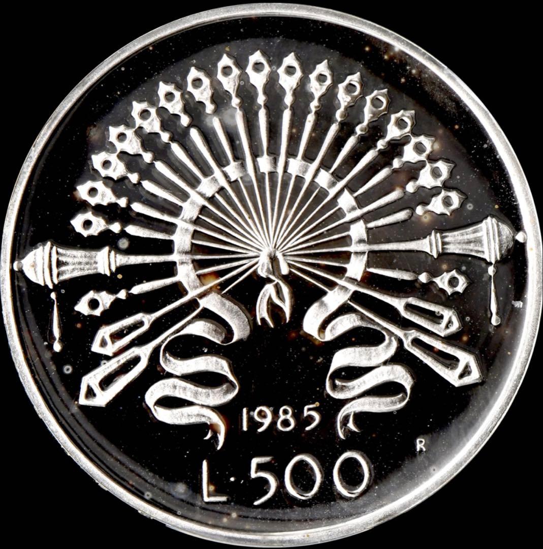 PCGS PR68DCAM イタリア 1985R 500L銀貨 A・マンゾーニ