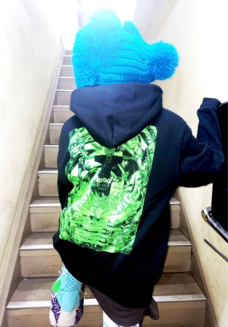 4s4ki 4444年 C4” Full-zip parka black