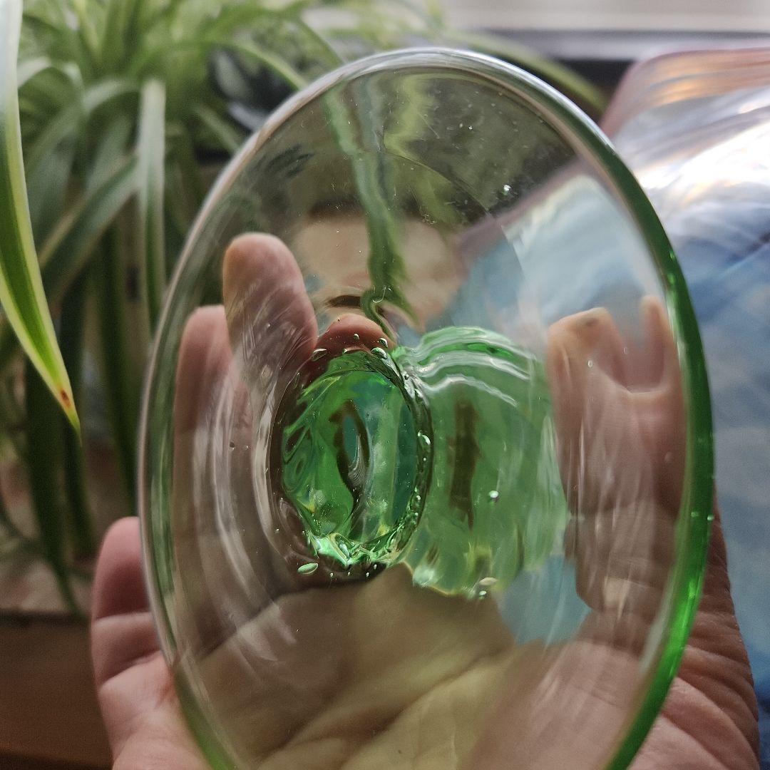 アンティークオパールセントガラス　コンポート