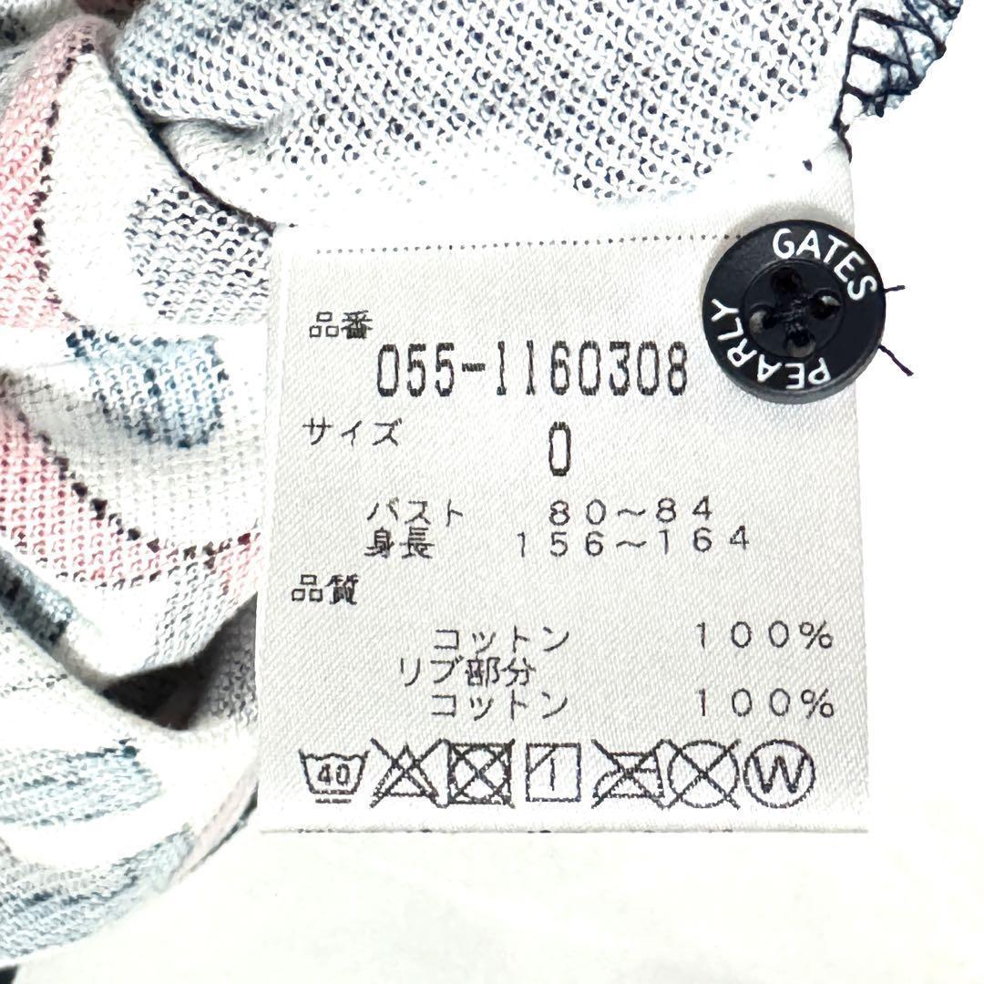 新品タグ付 パーリーゲイツ ゴルフポロシャツ 綿100% 日本製サイズ0ネイビー