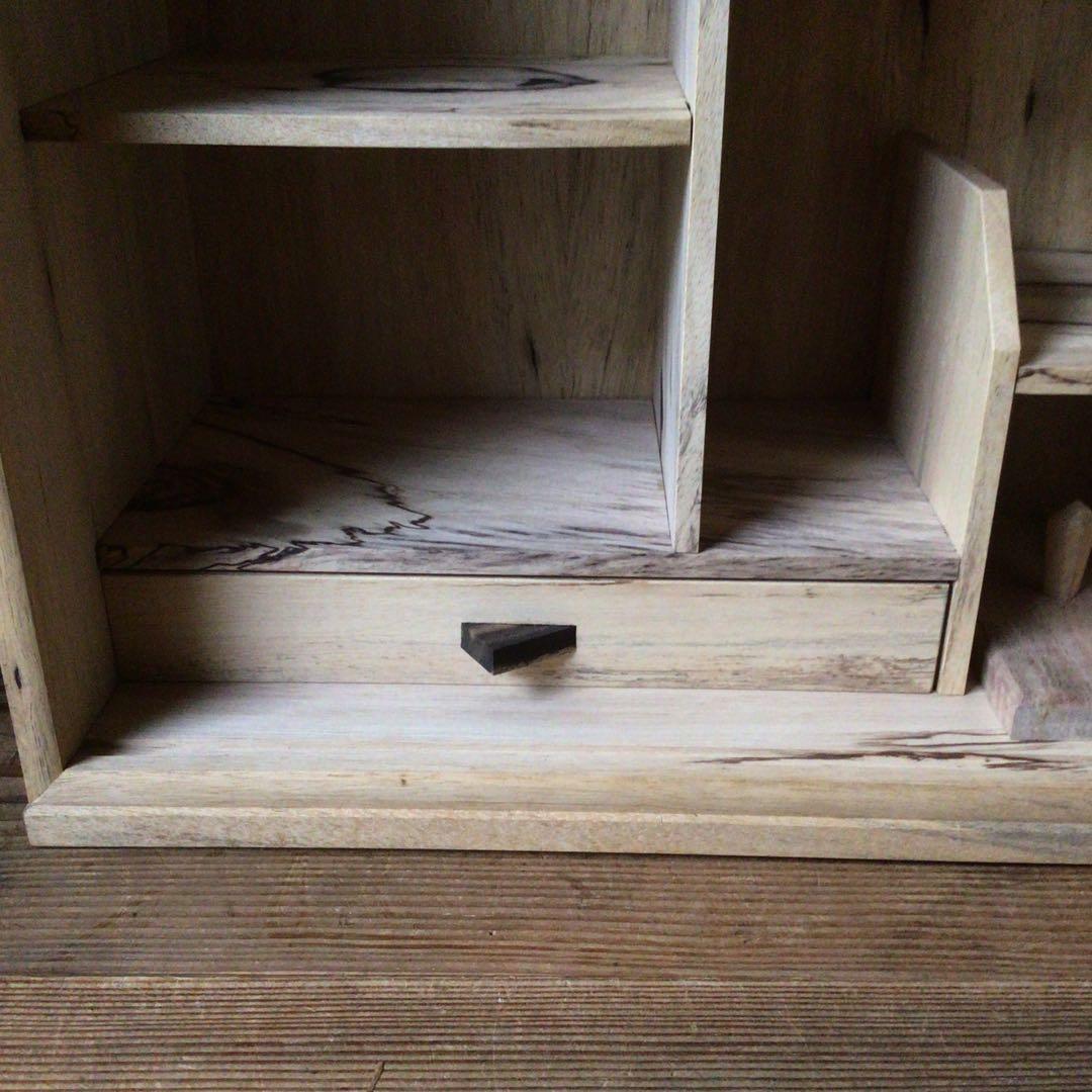 D*n様 No3724 黒柿無垢　茶箱　高さ38.5cm 茶道具　器局　茶箪笥