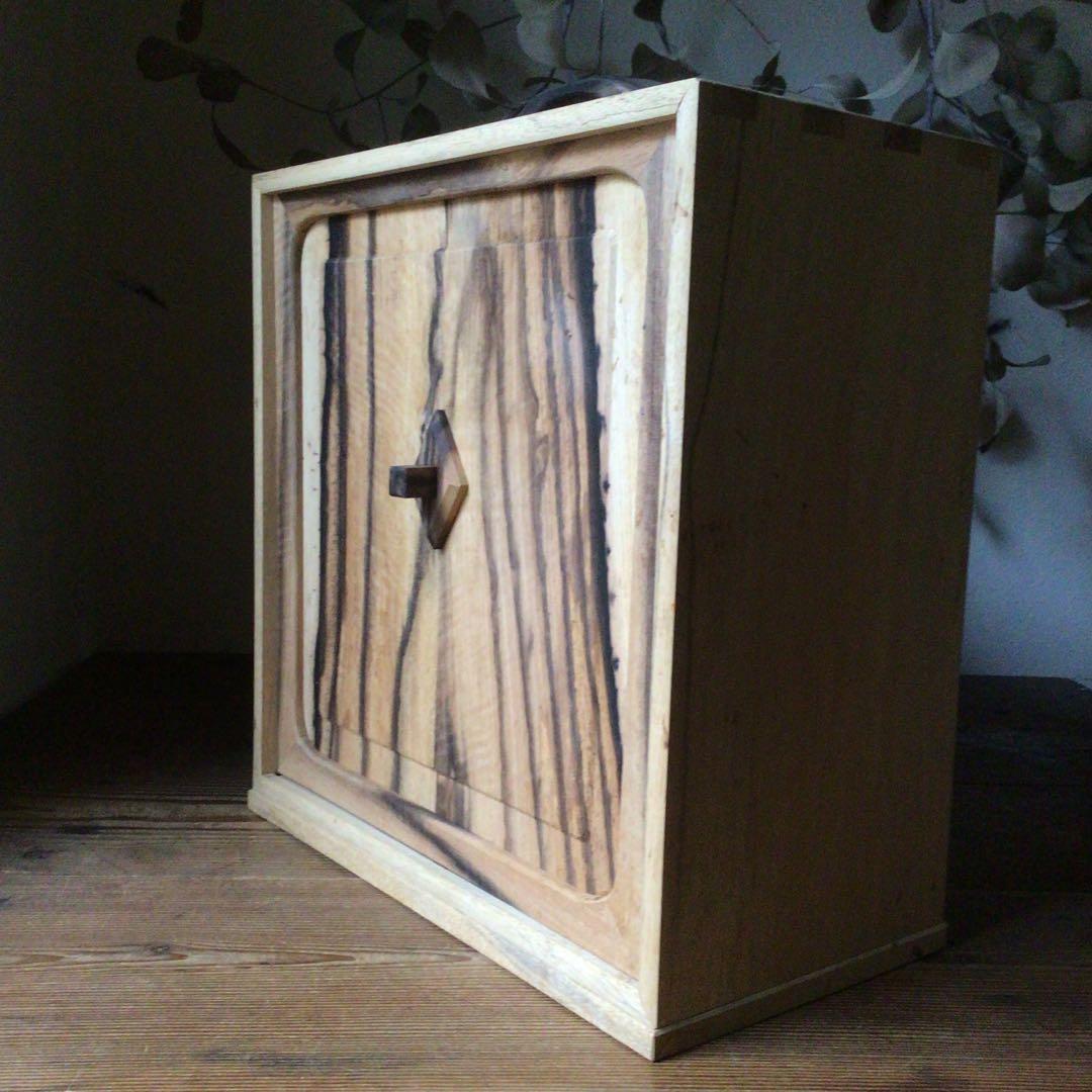 D*n様 No3724 黒柿無垢　茶箱　高さ38.5cm 茶道具　器局　茶箪笥