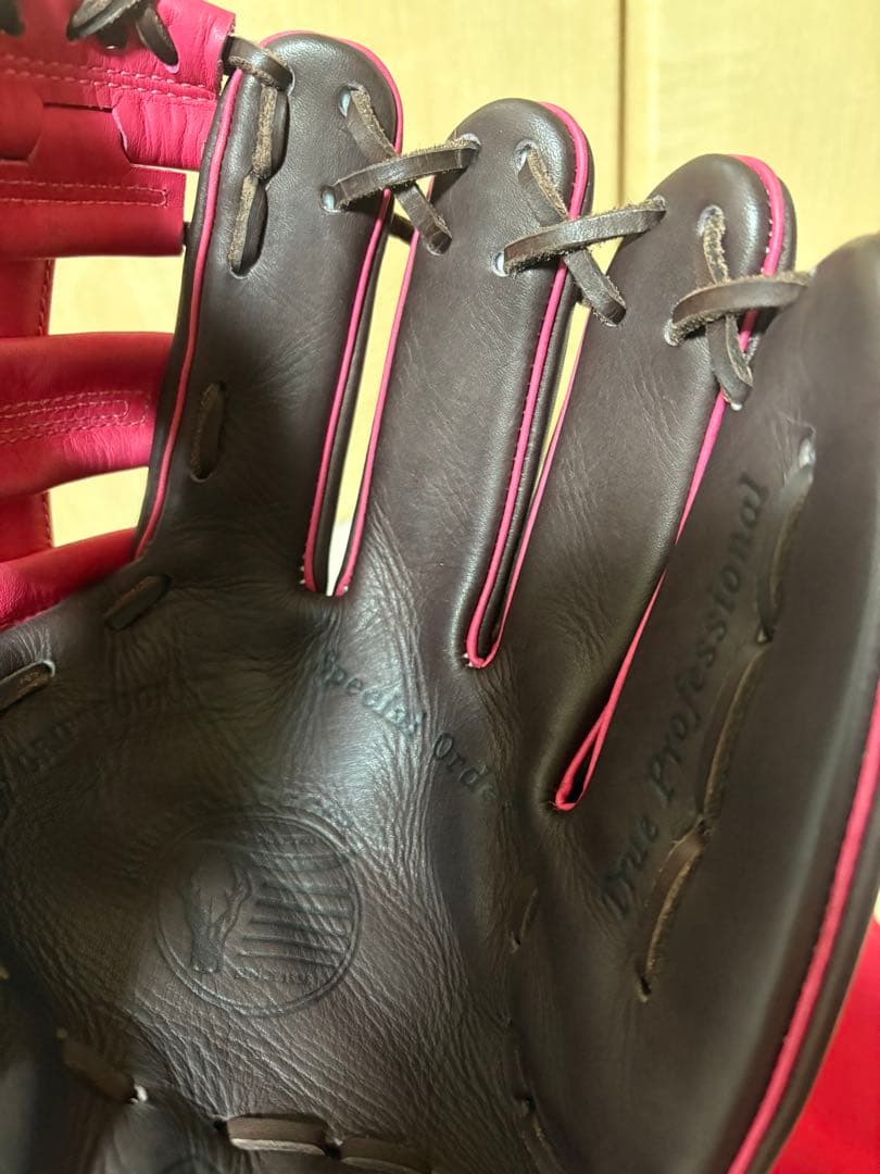 Slugger 軟式グローブ ブラウン/ピンク 収納袋付き　あ