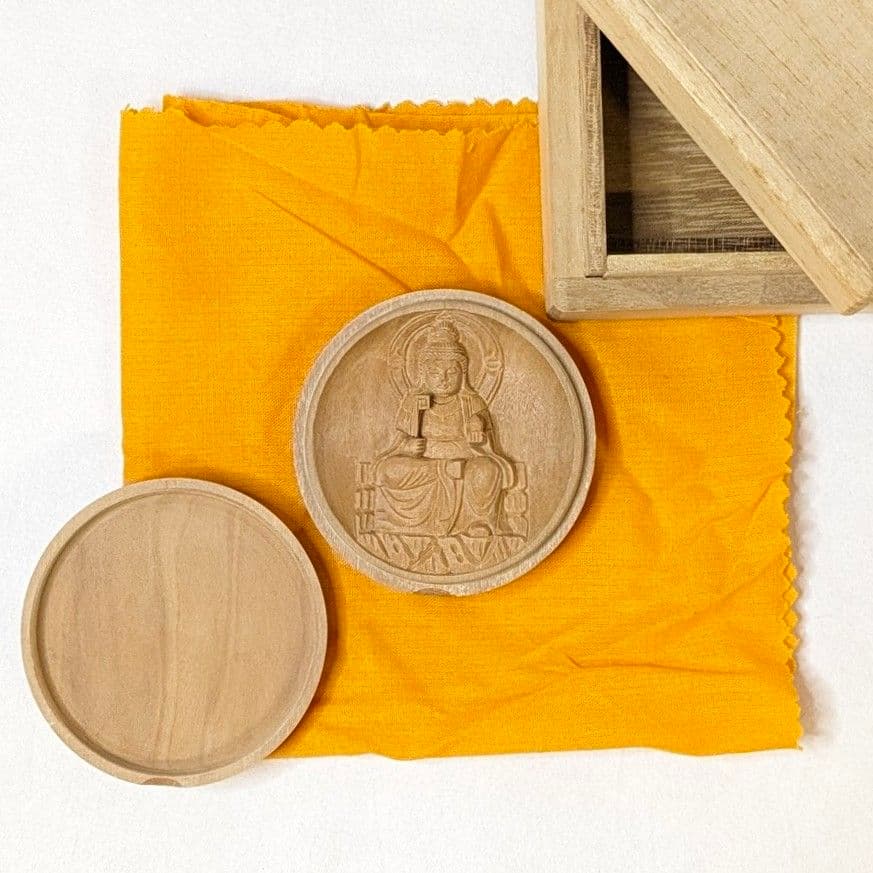 【ゲリラセール・新品】 香合仏　七面天女　白檀　仏龕　懐中仏　吉祥天女