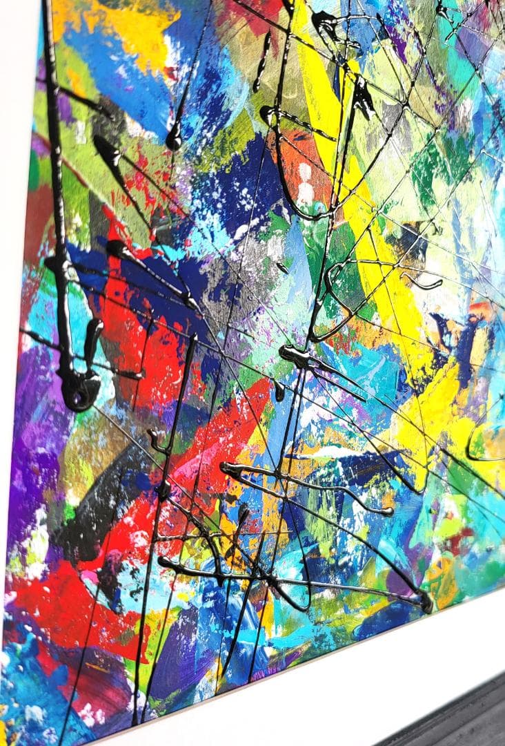 アマゾン・サンクチュアリ / 抽象画 額縁セット 63×46㎝ 原画限り