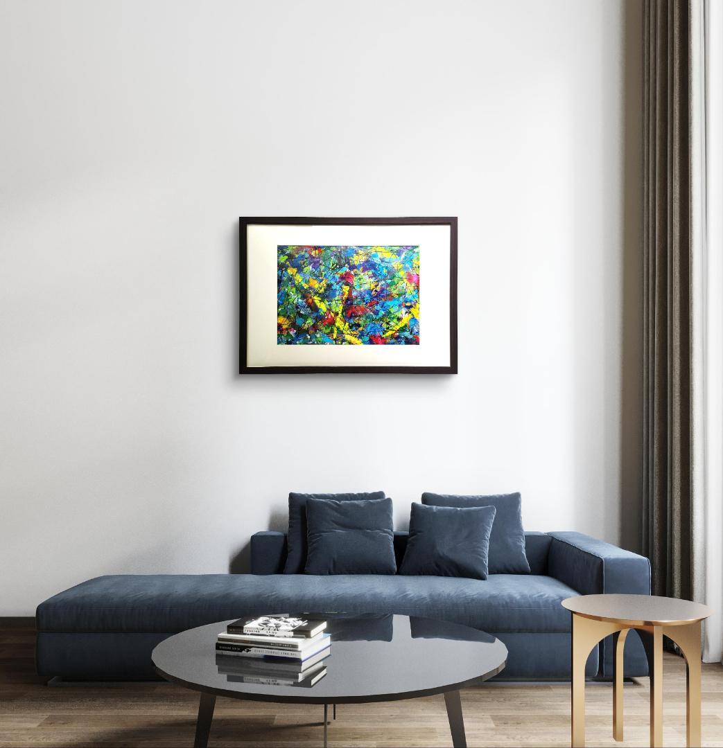 アマゾン・サンクチュアリ / 抽象画 額縁セット 63×46㎝ 原画限り