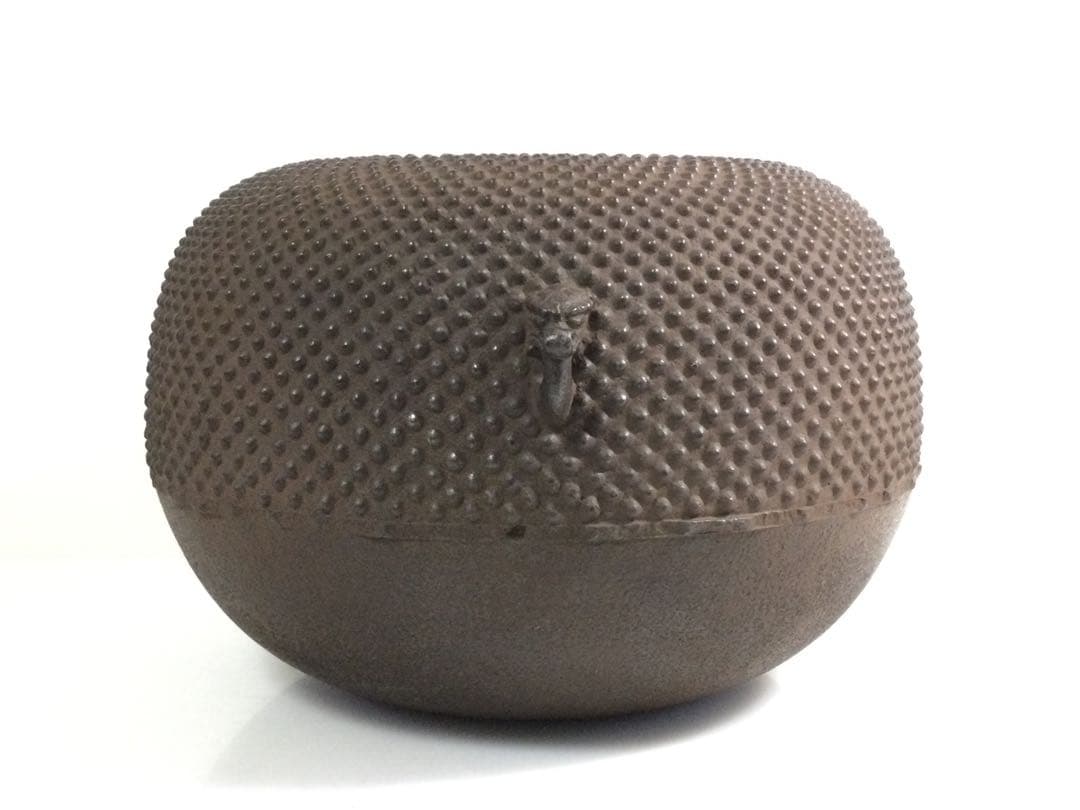 茶道具 姥口霰丸釜 釜師三浦一孝 茶釜 供箱 L295